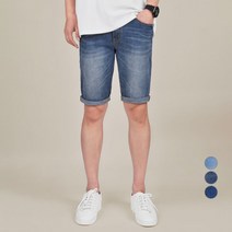 가이스토리 남성용 도미노 롤업 청반바지