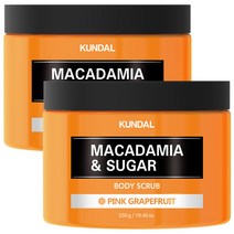 쿤달 슈가 바디 스크럽 핑크그레이프프룻향, 550g, 2개