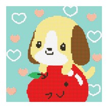 아이러브페인팅 테마 DIY 보석십자수 20 x 20 cm, 12간지 강아지, 1세트