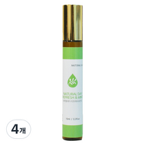 내추럴데이 아로마 오일 롤온 리프레쉬 & 민트, 10ml, 4개