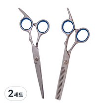 씨엔에스월드 PRO 헤어 틴닝가위 + 커트카위 세트, 혼합색상, 2세트
