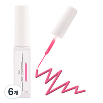 아이빛 네일아트 컬러 라인 젤네일 10ml, 08 핑크, 6개