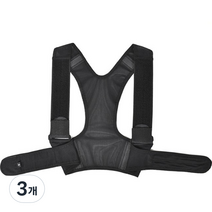 나음다름 허리 바른자세 성인 벨트 S 블랙, 3개