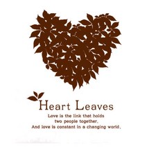 데코사랑 그래픽스티커 하트리브 big2, C(다크브라운)