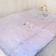 쁘띠베딩 메디아르 유아용 4종 침구세트, 블루