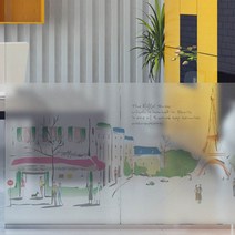 꾸밈 글라스시트지, 에펠탑이 보이는 카페거리