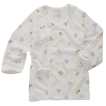 네츄라오가닉 신생아용 매우보드라운 밤부 꽃무늬 배냇저고리