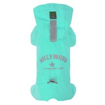 퍼피엔젤 다기능 강아지 우비 오버롤/표준길이, 709 블루