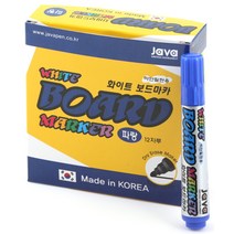 자바펜 화이트보드마카, 12개입, 파랑