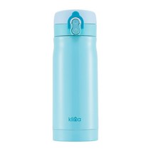 클리나 원터치 보온보냉 텀블러, 블루, 350ml