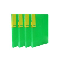 희망화일 아이콘 칼라 화일 10P 내지 고정형, 녹색, 4개입