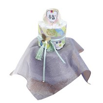 베이비베이커리 전통 기저귀 케익 백일용, 은꽃색동