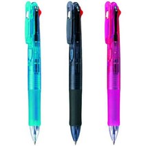 제브라 클립온 4색 볼펜 B4A3 0.7mm, 블랙, 핑크, 라이트블루, 3개