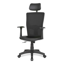 체어포커스 아이백 BI 헤더형 의자 메쉬, 블랙