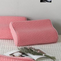 쉬즈홈 힐링 피그먼트 메모리폼 베개 + 커버, 핑크