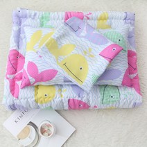 보떼하우스 인견 이불세트 마이크로화이버솜 베개 + 홑이불 + 차렵패드, 큰고래 (핑크)