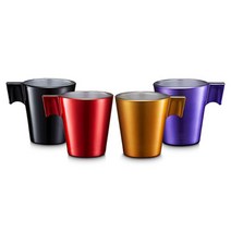 루미낙 플래쉬 에스프레소 롱고컵 220ml 4p HA0011, 블랙, 레드, 골드, 퍼플, 1세트