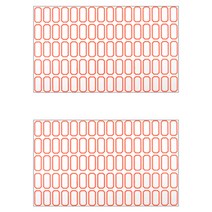 블루마토 라벨3 견출지 58p, 빨강, 2개입