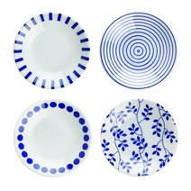 로코리빙 블루포인트 접시세트 대, 1세트, 접시 4p