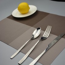 블럭마트 식탁매트 모던 4p, 브라운, 30 x 45 cm