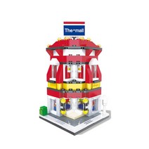 HSANHE HS6425 2층쇼핑몰 나노블럭, 혼합 색상