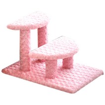 한탭뚝딱 반달형 로즈 패브릭 반려동물 계단 YS004, 핑크