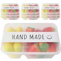 황씨네도시락 높은2칸 PP 내열도시락 + 띠지, 1세트, 용기 10p + 뚜껑 10p + 띠지(화이트) 10p