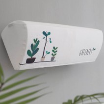 베베데코 3중직 에어컨커버 스판 벽걸이 가든데코, 그린