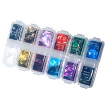 네일트렌드 원색 보트 글리터 세트, 혼합 색상, 1세트