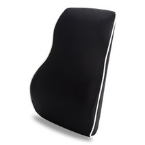 킨톤 자동차 심플 메모리폼 등쿠션, 블랙, 1개