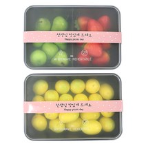 황씨네도시락 PP 블랙 내열 도시락 1칸 4p + 2칸 4p + 선생님맛있게드세요 띠스티커 핑크 8p, 1세트, 8개