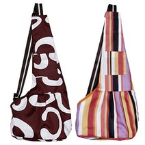 펫나인 강아지와 고양이 애착 슬링캐리어 2p 세트, 패턴브라운, 레인보우