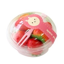 황씨네도시락 투명머핀컵 미니 본체 24p + 뚜껑 24p + 롤리팝애니멀 도시락스티커 24p + 미니포크 24p, 1세트