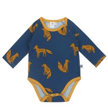 네츄라오가닉 신생아용 오가닉 코튼 폭스 기모 바디슈트