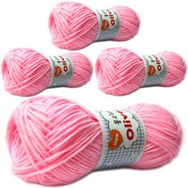 행복뜨기 올리버 뜨개실 4p, 555 핑크, 4개