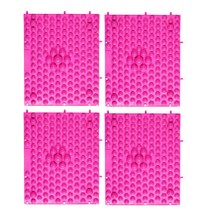 리빙듀오 조립식 발지압 매트, 4개입, 핑크