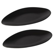 에라토 페블 롱 접시 2p, 블랙