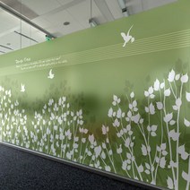 뭉키데코 고급 칼라 안개 창문용 시트지 Dense tree, 올리브그린
