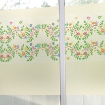 뭉키데코 고급 칼라 안개 창문용 시트지 숲속의 하모니, 혼합 색상