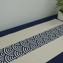 아리코 25 kitchen 동양 린넨 테이블 러너, A(파도), 30 x 120 cm