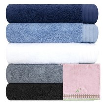 송월타월 호텔 수건 라운드 5p + 허니펜스 고리 핸드 타월 분홍, 랜덤 발송, 1세트