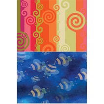 로엠디자인 실리콘 식탁매트 바람1 + 꿀벌, 혼합 색상, 385 x 285 mm, 두께 1mm