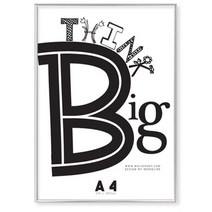 왈가닥스 A4 메탈 포토프레임 슬림라운드, Silver