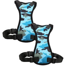 아리코 고양이 앤 강아지 자동차 안전 가슴 스트랩 밀리터리 블루, 2개입