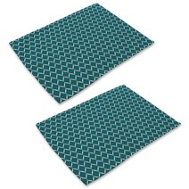 아울리빙 칼라패턴 디자인 식탁매트 2p, L, 42 x 32 cm