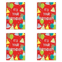 홀마크 생일 축하카드 세트, KED2587, 4개입