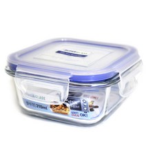수퍼글라스 정사각 내열유리 밀폐용기, 310ml, 1개