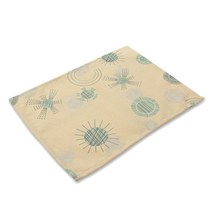 아울리빙 빈티지 문양 식탁매트, E, 42 x 32 cm