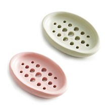 리버그린 파스텔 뽀송 비누받침, 랜덤 발송, 2개입