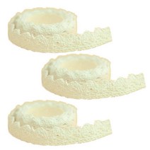 도나앤데코 레이스 테이프, 화이트, 3개입